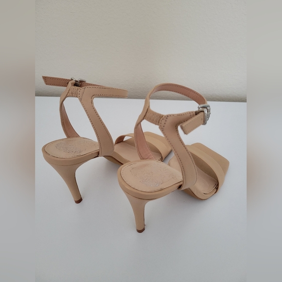 Vince Camuto Tan Saprenda Open Toe Heels Size 5 1/2 - Picture 5 of 6